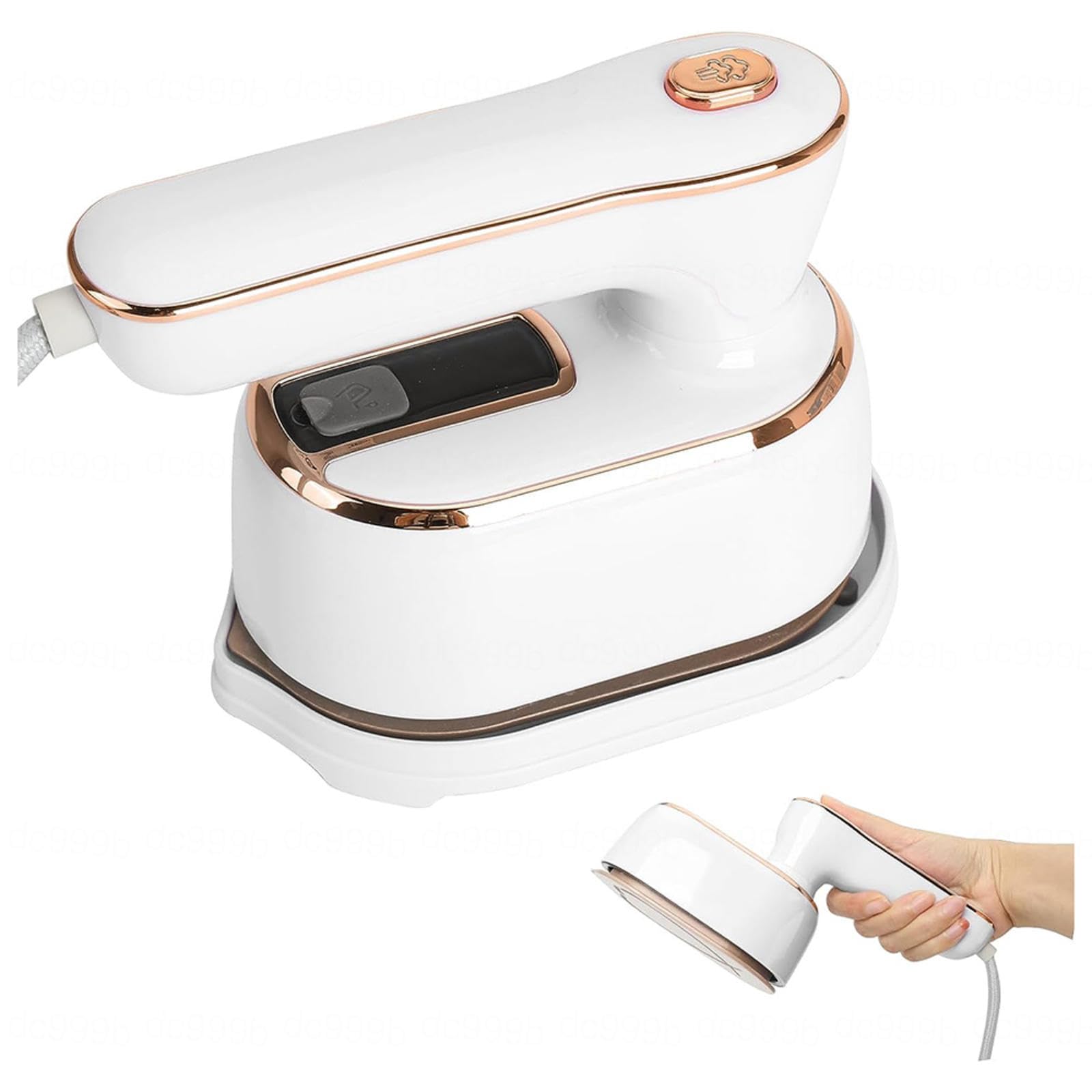 Mini Ferro da Stiro da Viaggio, Ferro da Stiro Portatile 1000w con Base in Titanio,Manico Pieghevole, Miniferroda Stiro Stiratura Rapida per Affari,Viaggi,White