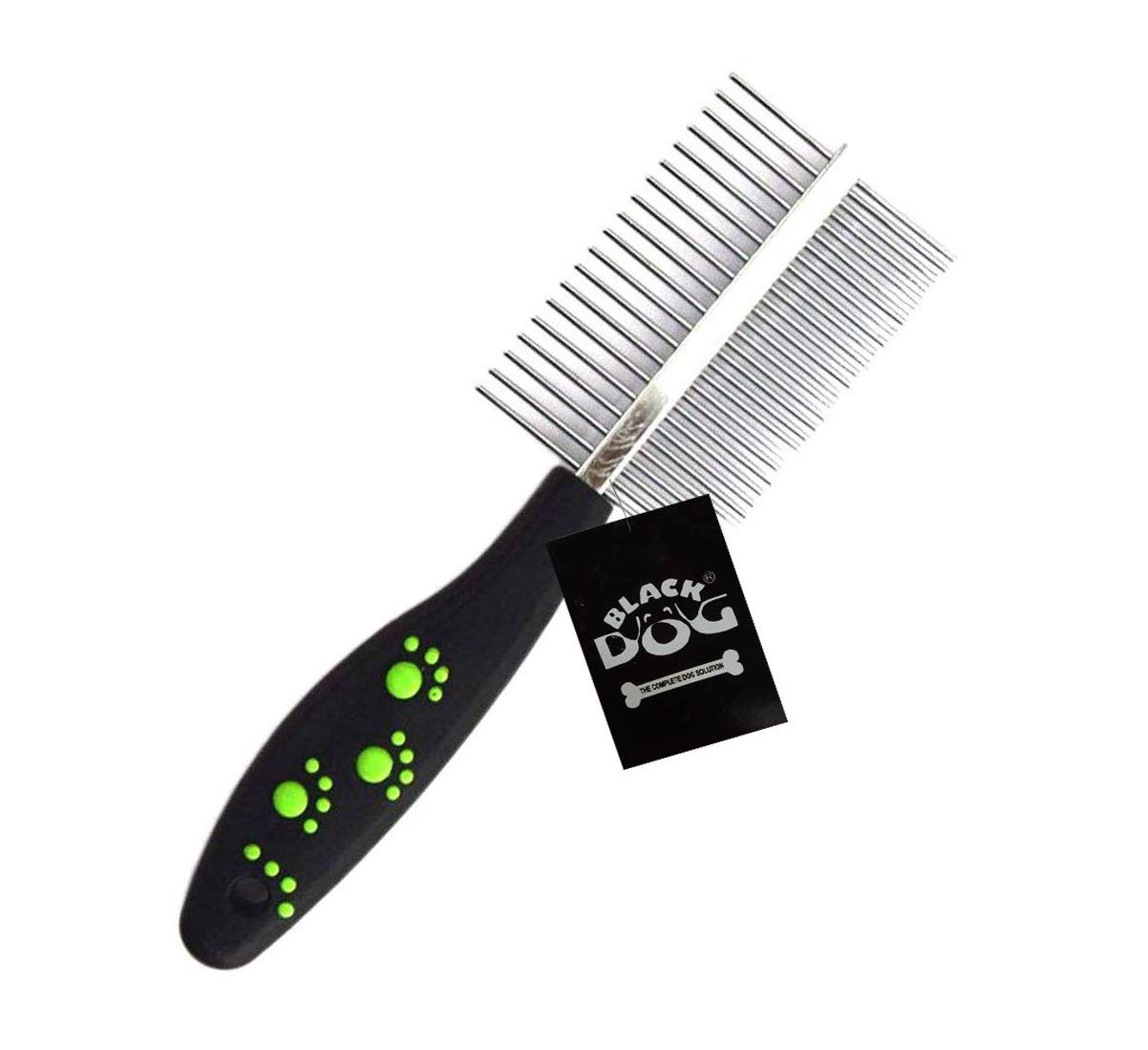 BLACK DOG Paw Print Handle Double Side Steel Needles Comb for Dogs and Cats, Hairbrush Grooming for Dogs Cat Cleaning Supplies - Color May Vary (B08FH9NXJT) Amazon Price History, Amazon Price Tracker