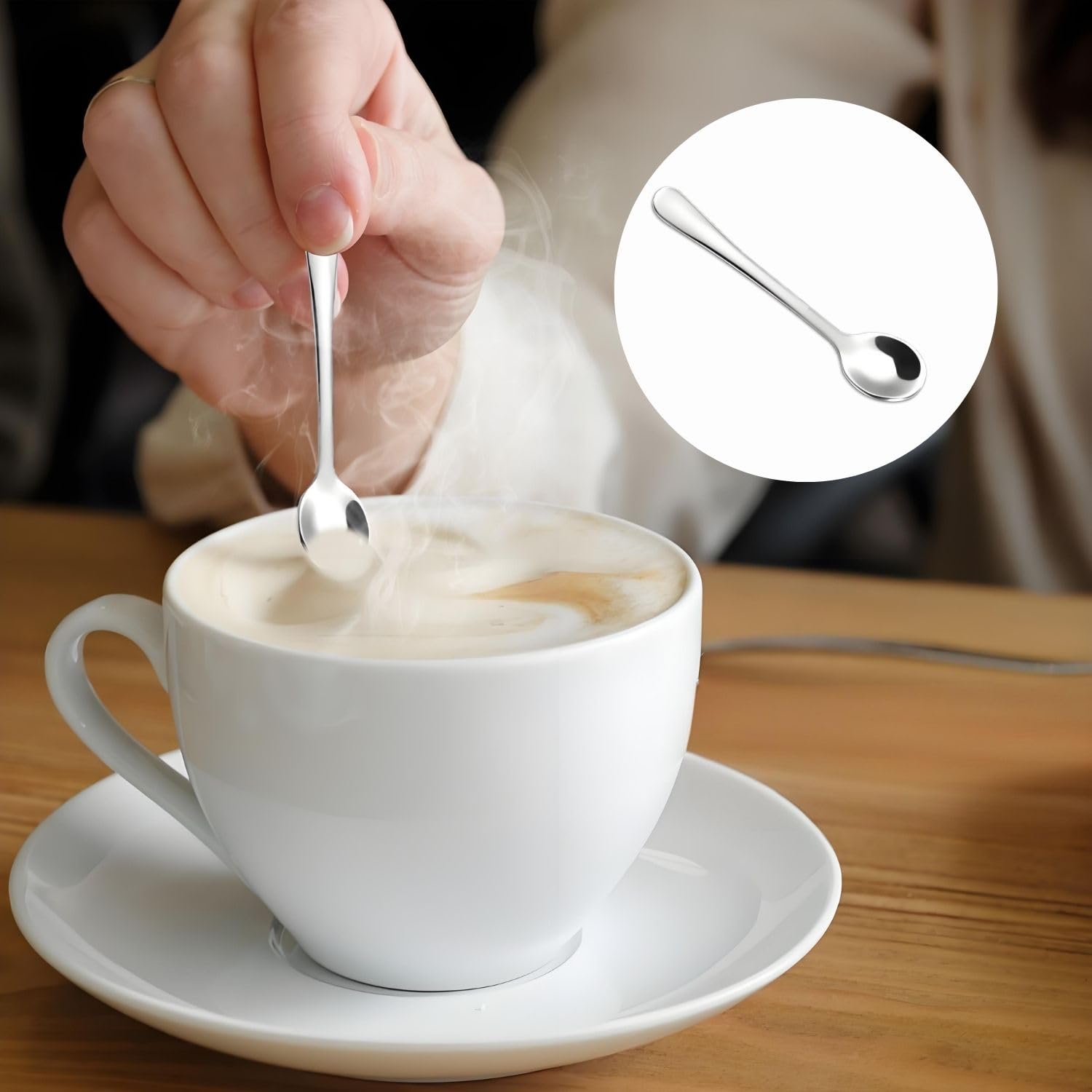 Tiny - Cucchiaini piccoli in acciaio inox, per spezie, sale, miele, cucchiaini da tè, piccoli piccoli 7,5 cm Tiny - Cucchiaini piccoli in acciaio inox, per spezie, sale, miele, cucchiaini da tè, piccoli piccoli 7,5 cm