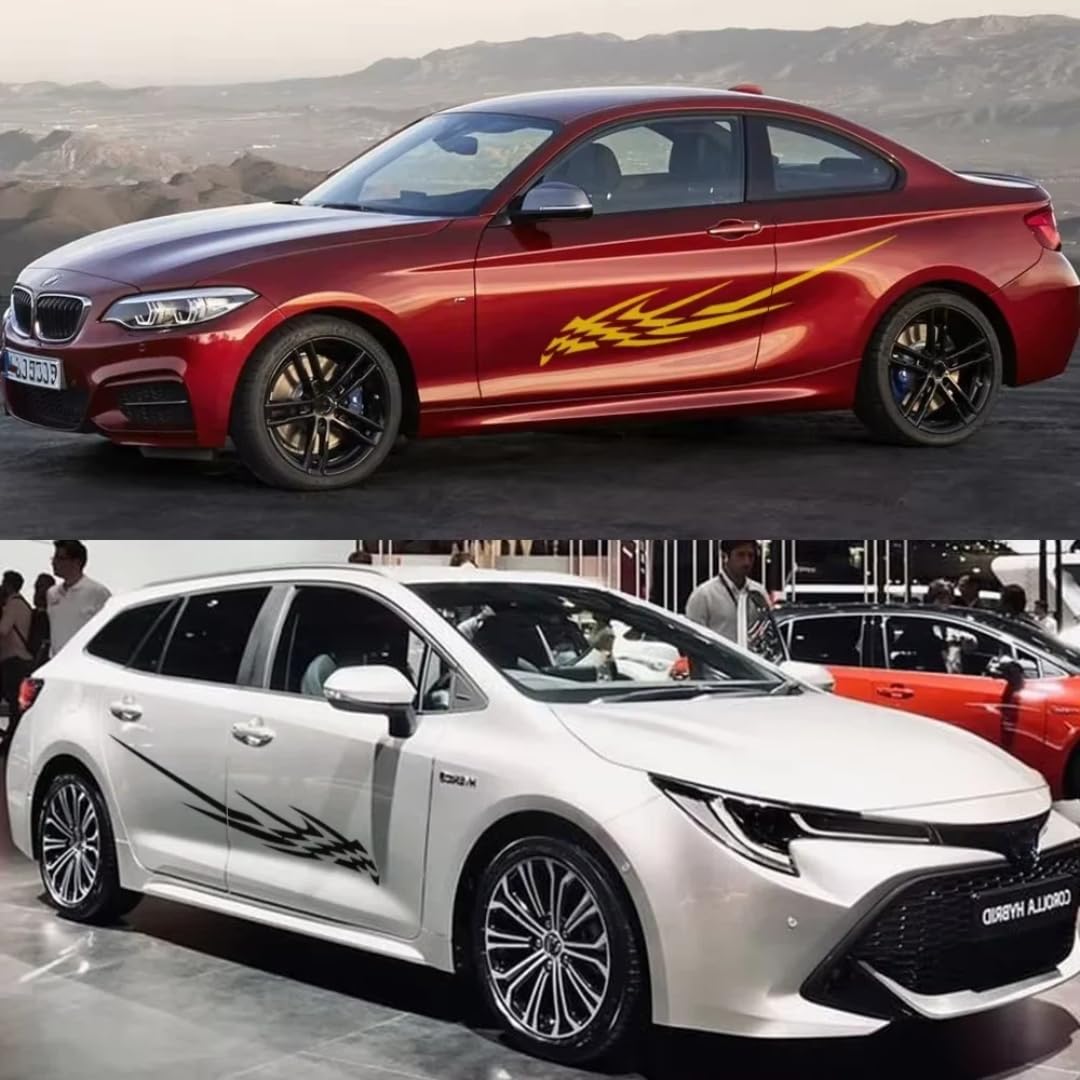 Auto-Aufkleber für Audi, BMW, KIA, Dacia, Renault, Lexus, Ford, Hyundai, Honda, Mazda, Benz, Auto-Seitenkarosserie-Aufkleber, Grafik-Streifenaufkleber