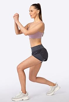 Soothfeel Women's Running Shorts with Zipper Pocket 2 in 1 High