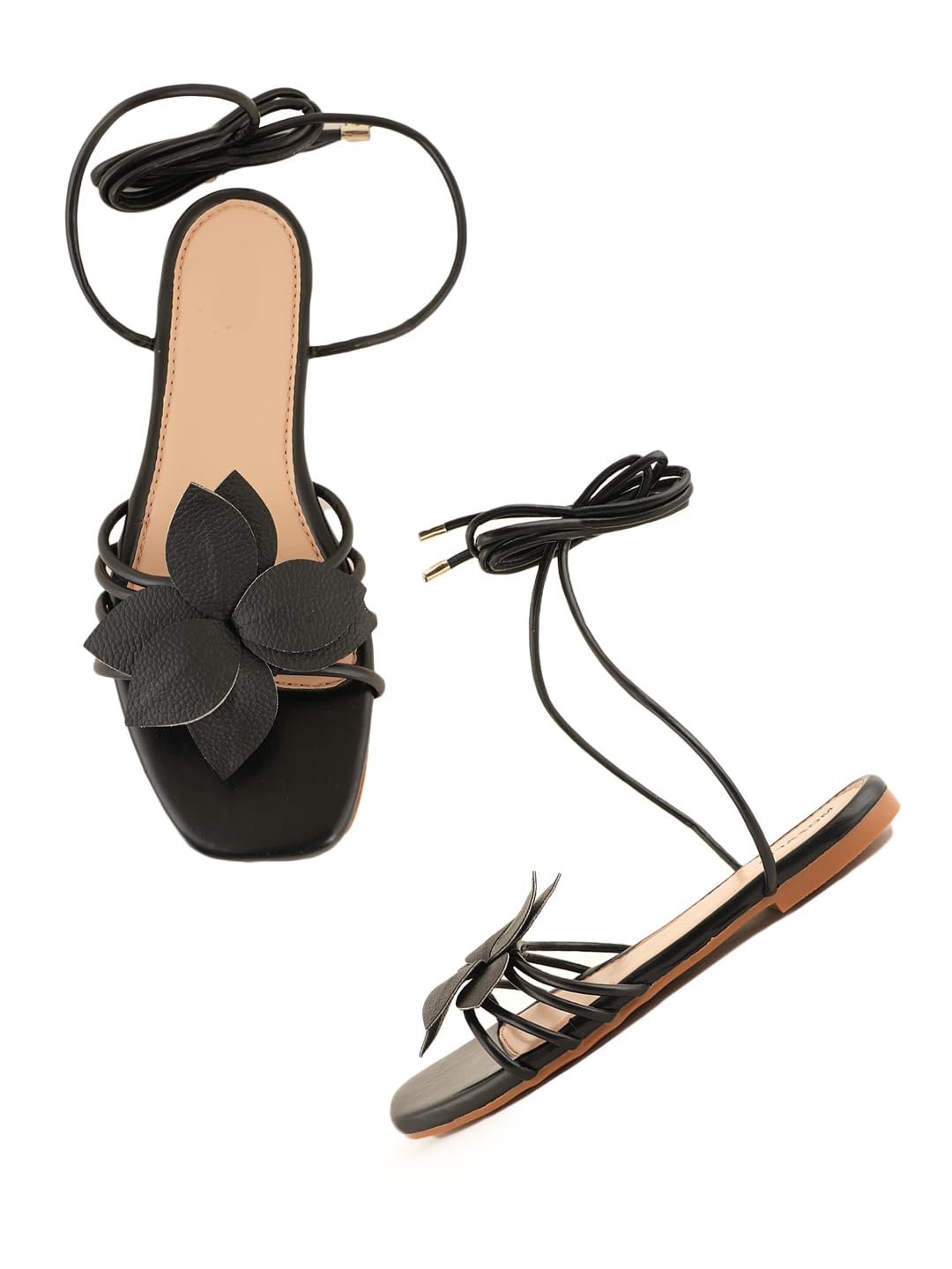 Black Tassel Accent Casual Flats - Heeled Loafer Style-image-10