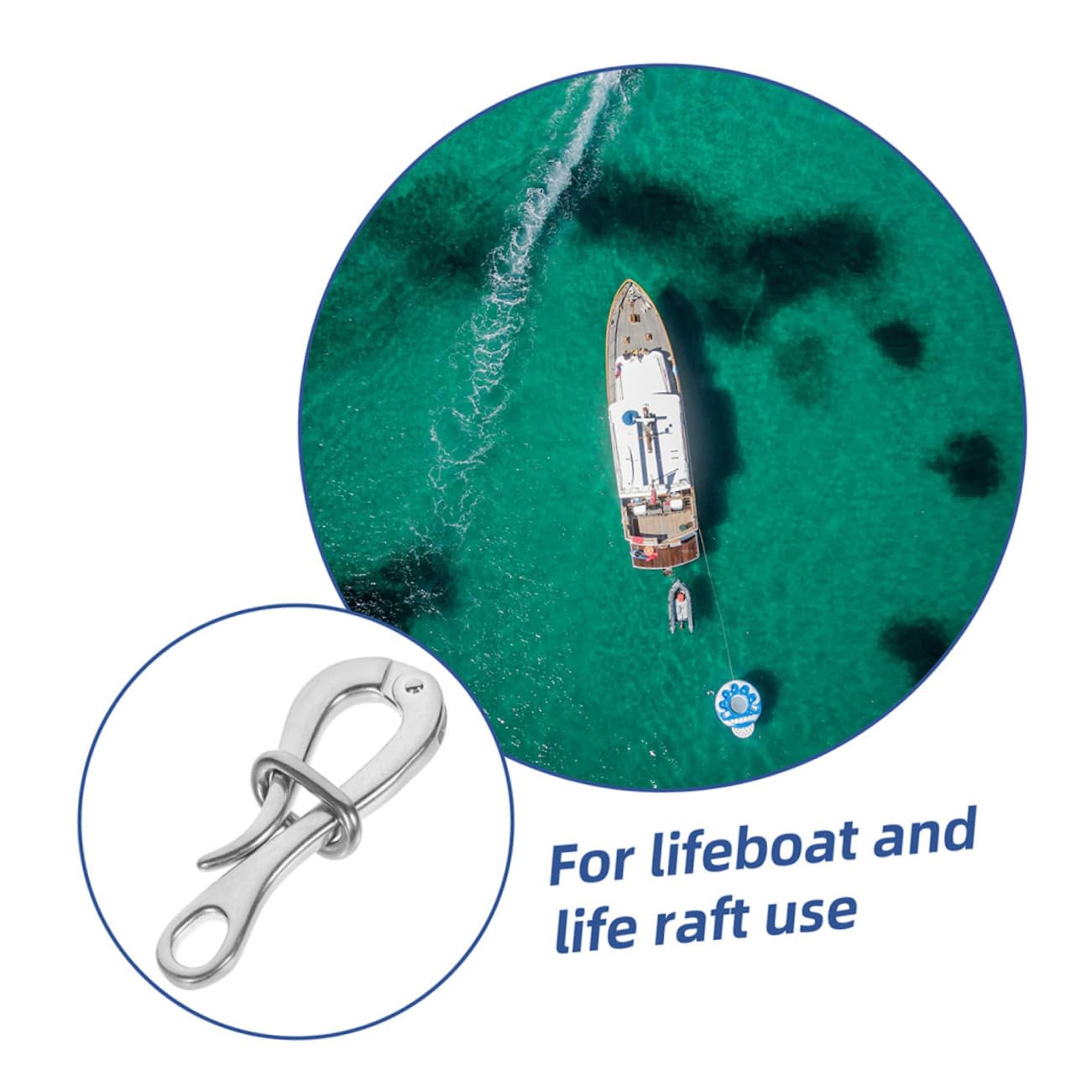 INOOMP 3sets Convenient Metal Hook for Boat Quick Release Ship Yacht Hook Portable Durable 2pcs*3