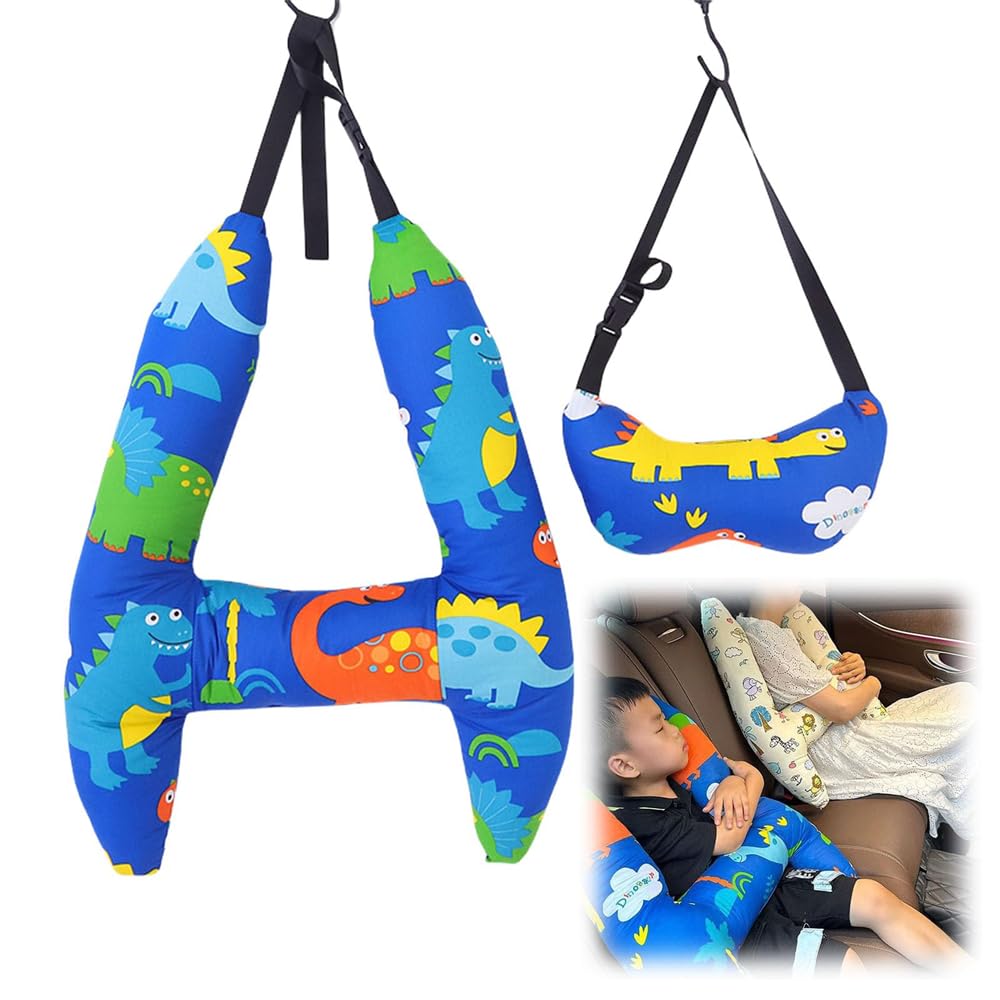 H-Shape - Kid Car Sleeping Head Support, Azonee Baby Toddler Travel Pillows for Car Seat Support The Body and Head, Soft Travel Pillow for Adults Children, Helps Improve Body and Head Comfort