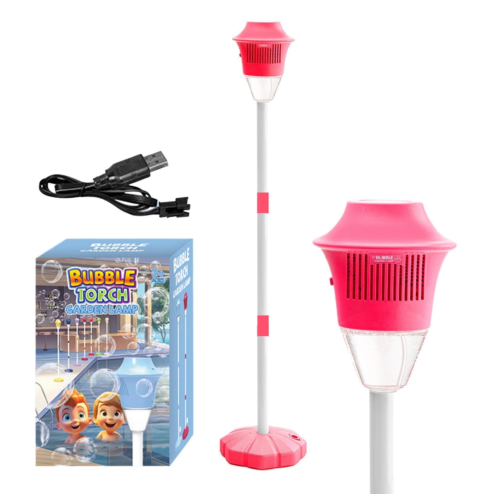 Lampada da giardino con torcia a bolle, macchina a bolle con e