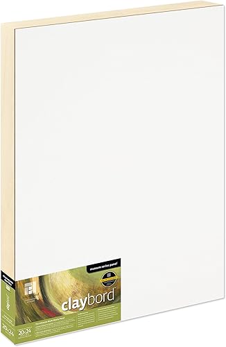 Miniatura 79 de Ampersand Art Supply Panel de pintura de madera: Serie Museo Claybord, 6 "x 6", 3/4 "Perfil acunado Perfil con cuna de 3/4