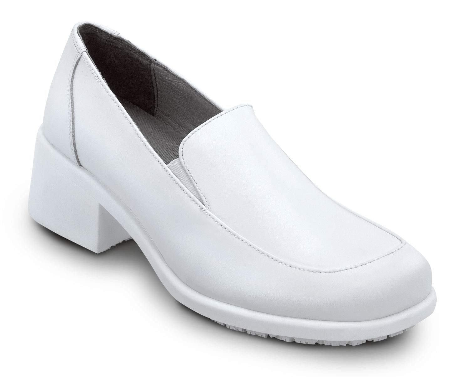 SR Max Venice, Women's, White, Twin Gore Dress Style Soft Toe Slip Resistant Work Shoe (7.5 M)