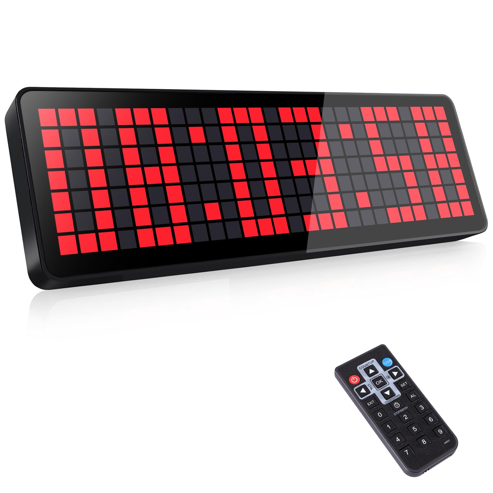 Temporizadores para Gimnasio, 13.2" Grande Reloj Temporizador Digital de Pared con Countdown/UP Cronómetro,Brillo Ajustable y Control Remoto para Sala de Estar, Oficina, Cocina, Aula, Gimnasio