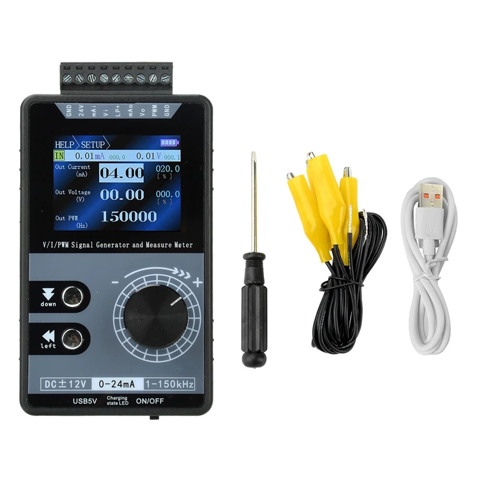 Generador de frecuencia Voltaje De Corriente Ajustable PWM 0-20mA 4-20mA 0-10V Generador Señal Simulador 0-50V 50mA Calibrador Medidor Para Herramienta Electricista Para aliviar el estrés