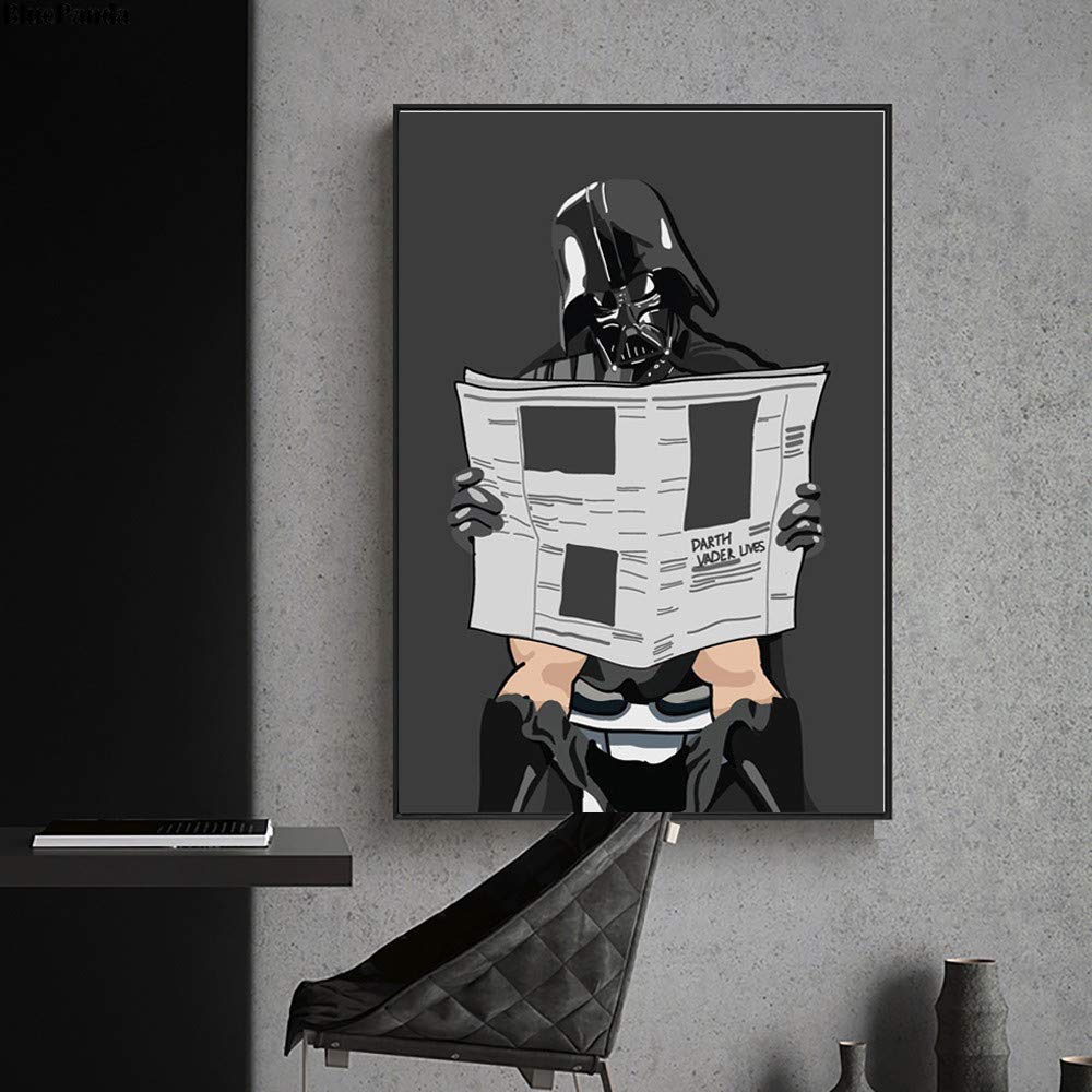 Decoración de inodoro Geek Baño Cartel Pintura sobre lienzo Dormitorio Arte de la pared Imágenes Decoración30x45cm