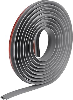 uxcell Floor Edging Trim Strip Self Adhesive, Carpet Edging Trim Door Transition Sealing Strips for Laminate Doorway Edge Height Less Than 12mm/0.5in, Grey 19.68Ft