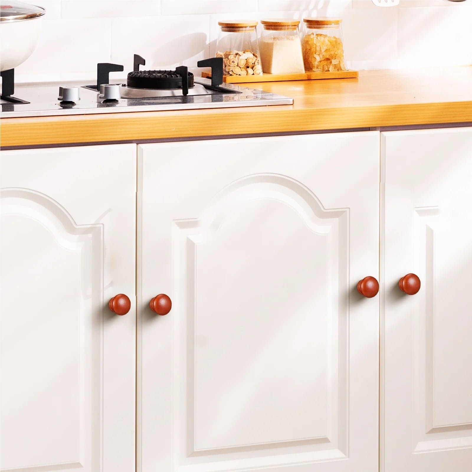 20 pezzi pomelli in legno maniglie rotonde lisce lucide for mobili da cucina cassettiera cassetti guardaroba manopole for in Per Porte Armadietti Cassetti