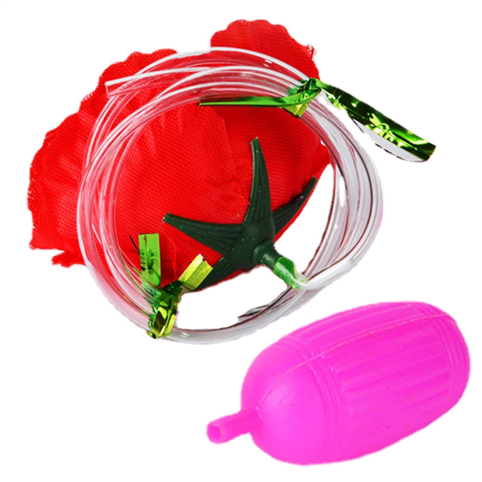 Giocattolo Scherzo con Fiori Festivi - Novità Fiori che Spruzzano, che Spruzzano Malizia, Scherzo con Spruzzi d'Acqua e Rosa Rossa, Scherzo con Spruzzi d'Acqua con Rosa Rossa per Bambini, Ragazzi