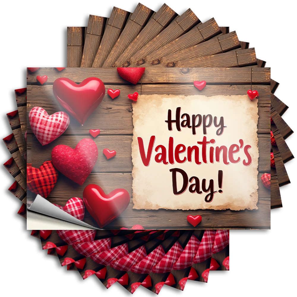 Coastal, Lettering Sticker Bottle Happy Valentine's Day! | Travel Upgrades(8X12CM)