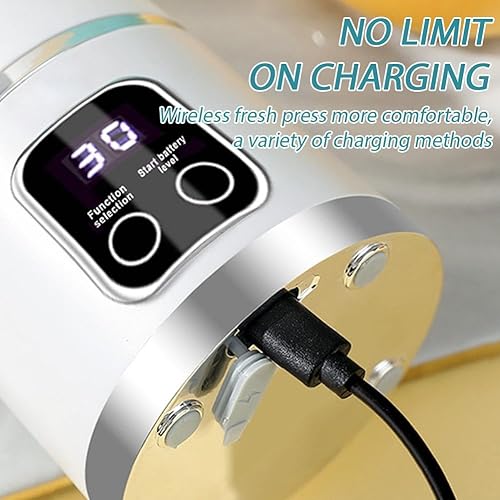 Miniatura 7 de Licuadora portátil, licuadora personal recargable por USB, exprimidor portátil de viaje de 15 onzas, licuadora, mezcladora, compacta, cómoda y