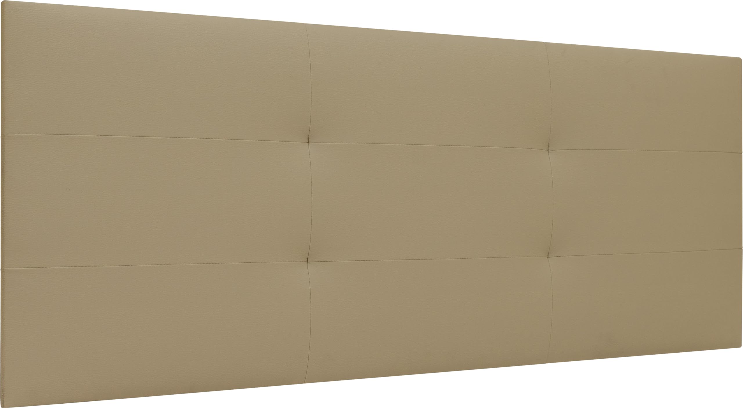 WIN REST Cabecero Venus Imbottitura Comfort Letti di Fascia Alta, Struttura in Legno, Rivestimento in Ecopelle, Schiuma, Beige, 170x60cm (Cama 150/160)