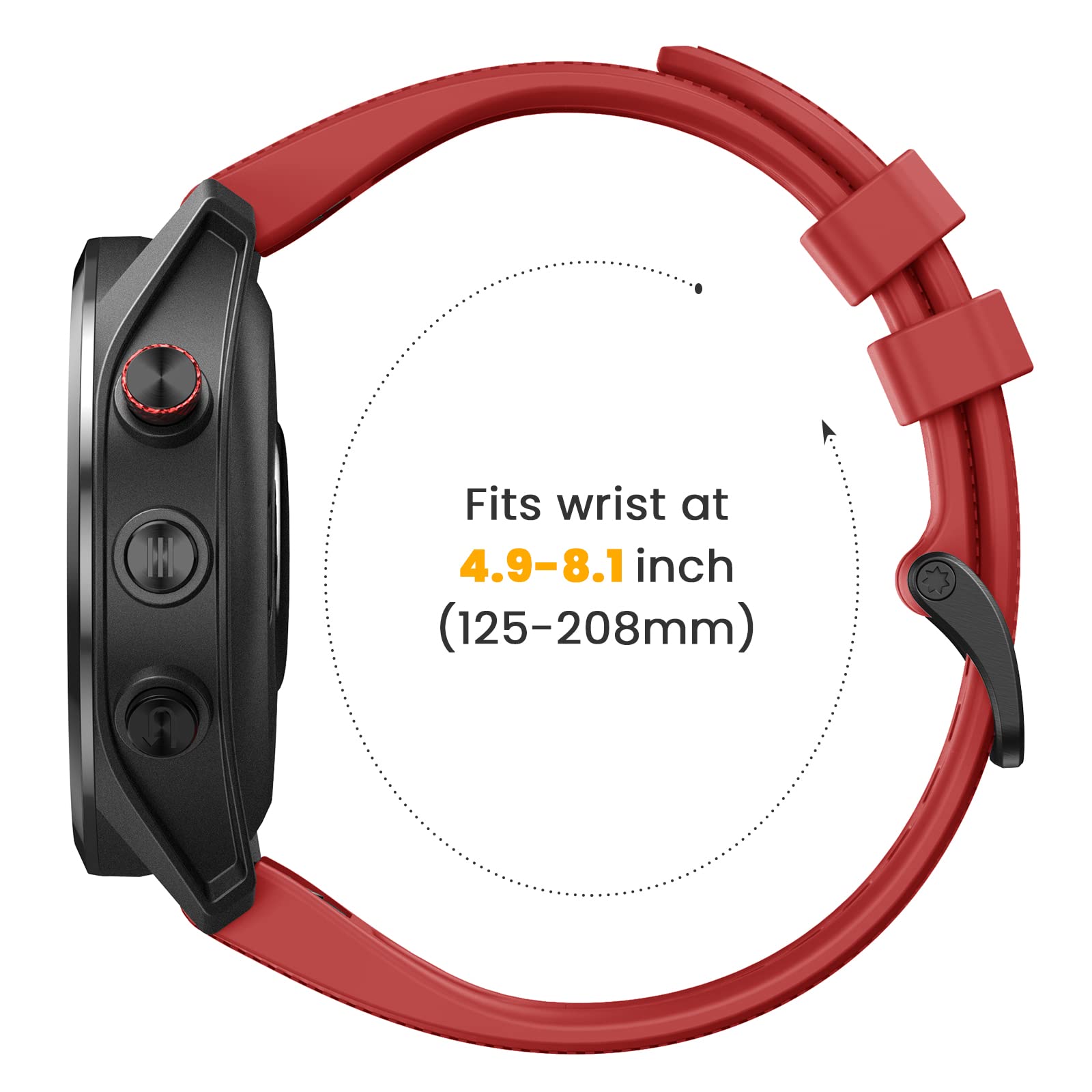 Cinturino orologio 22 mm per Garmin Fenix7/7 Pro, Fenix 5, Quatix 5 Black | Leroy Merlin