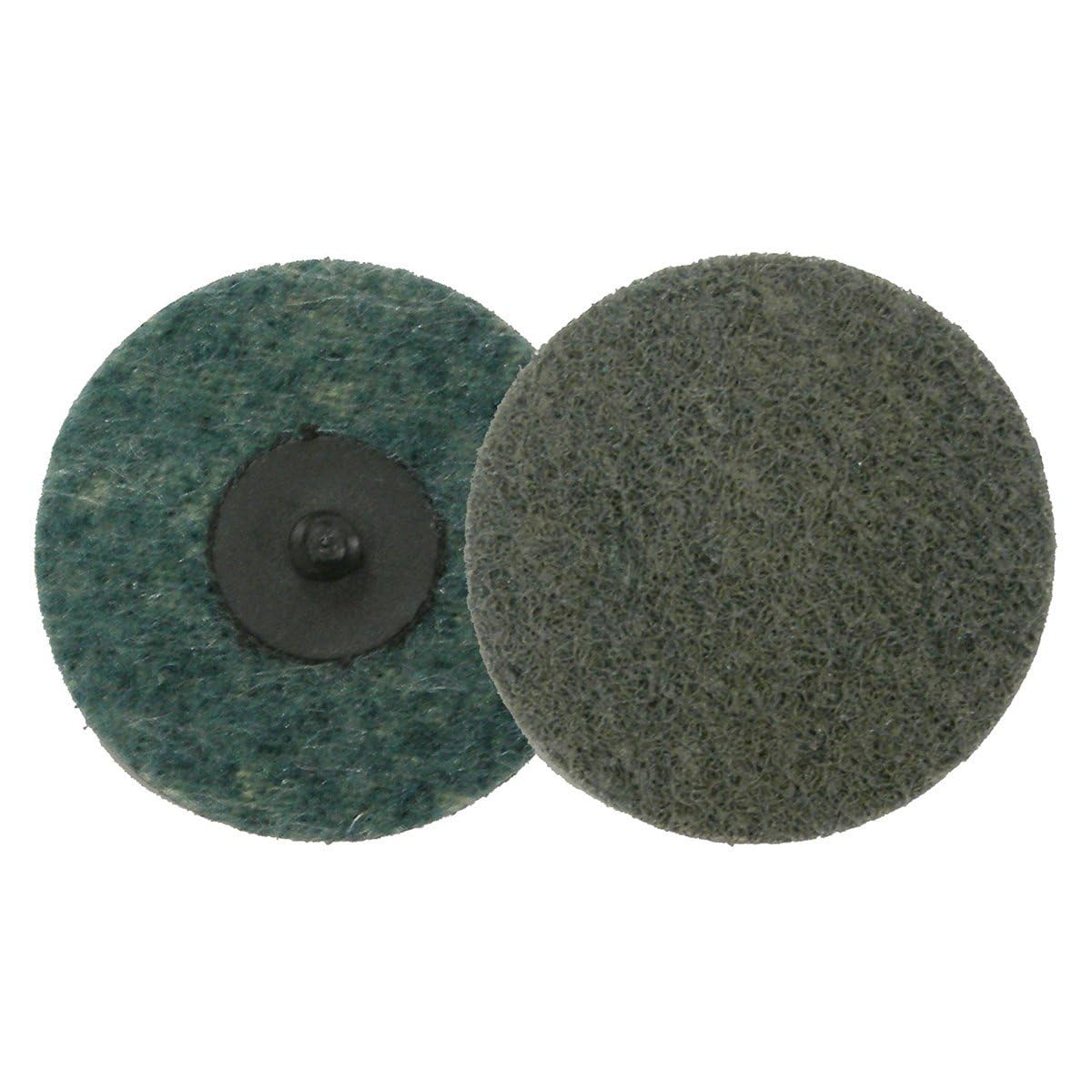 Weiler Non-Woven Aluminum Oxide Quick Change Disc - Very Fine Grade - 3 in Dia - Disc Quality: General Purpose - 51533 [PRICE is per DISC]