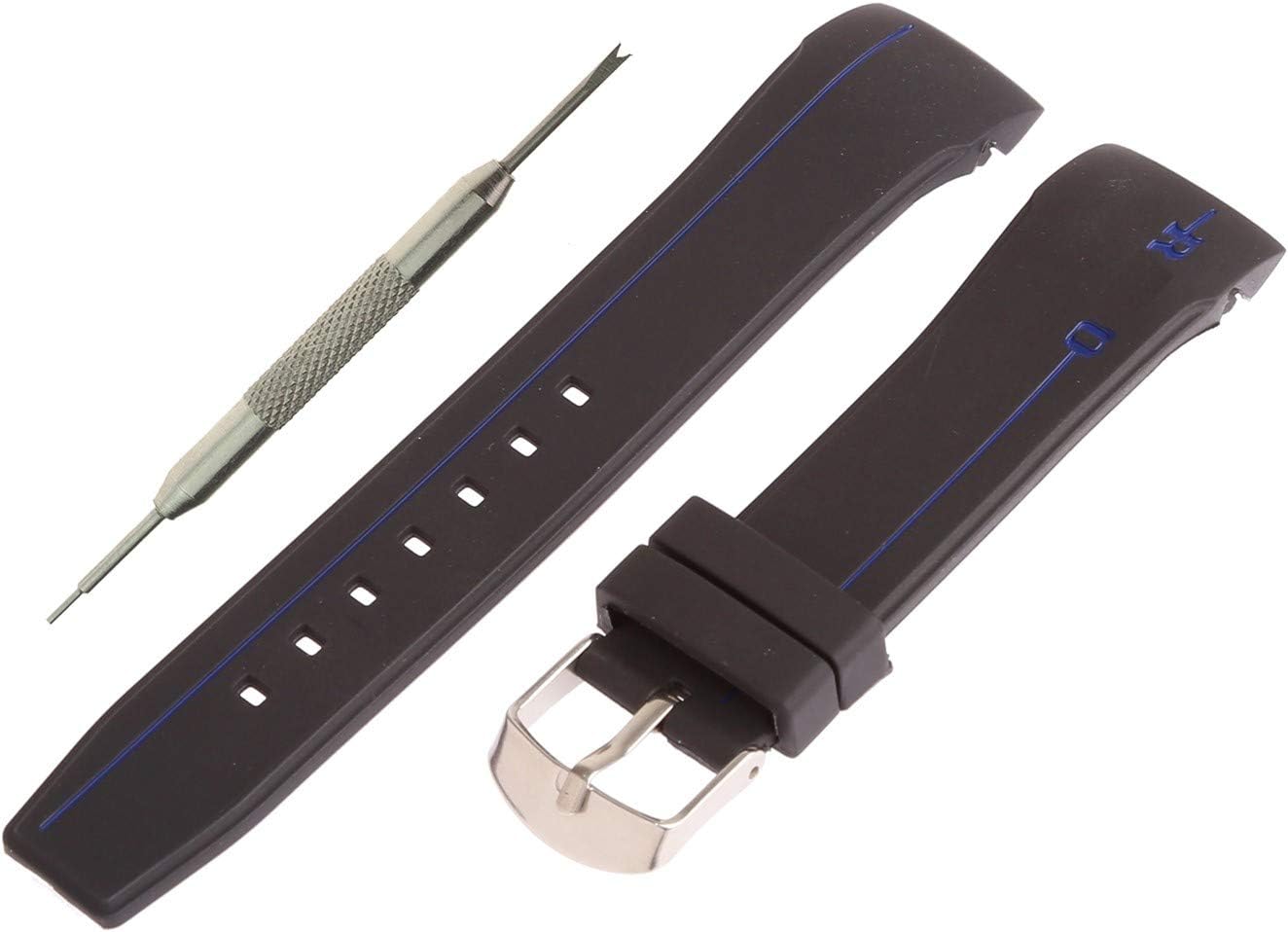 WatchBandHouseWBH Band Compatible with Hyperchrome, Rubber Silicone 21mm Choice of Color Watch Band Strap with Gift Spring Bar Tool – Hyperchrome Watch Band Strap
