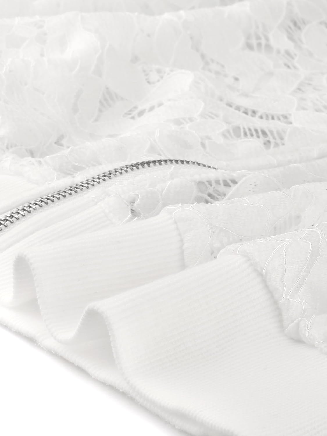 Allegra K Lace Jackets for Women's Stand Collar Zip Up Lightweight Gothic Sheer Baseball Jacket - Image 5