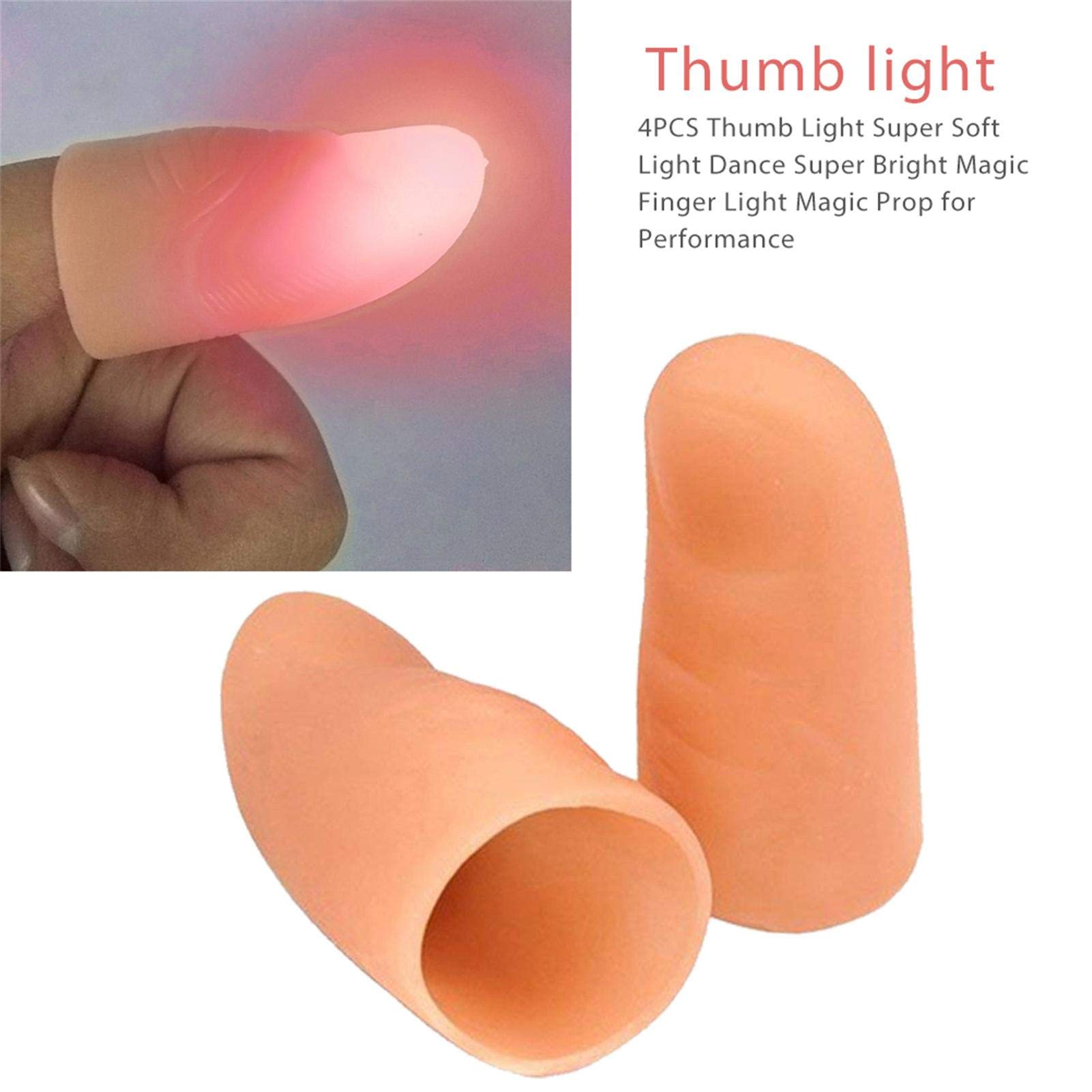 Luces Mágicas De Dedo Luxibond – 4 Piezas De Juguete Con Efecto De Luz De Pulgar, Broma Divertida Para Halloween Y Fiestas
