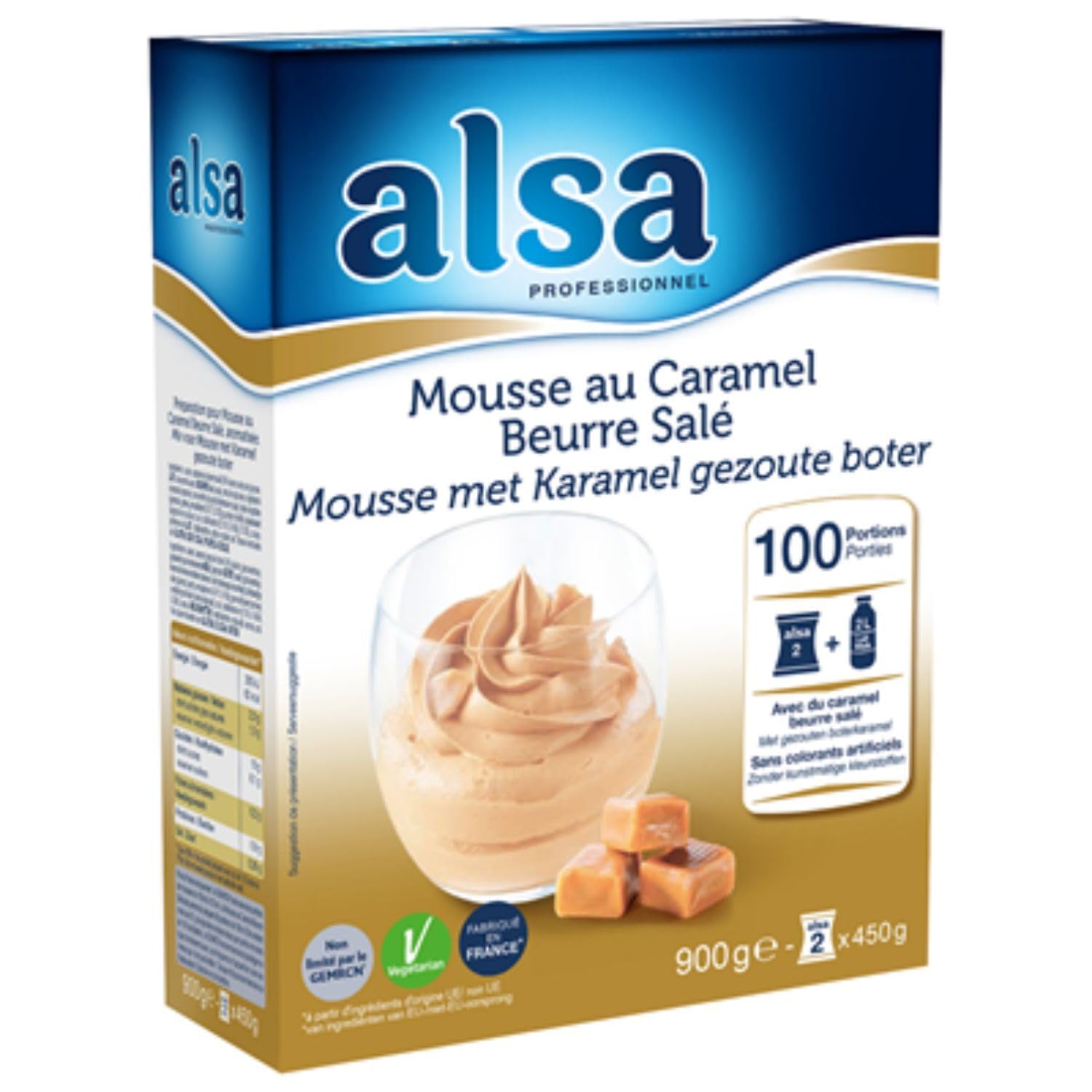 Alsa Mousse au caramel beurre salé 900 g
