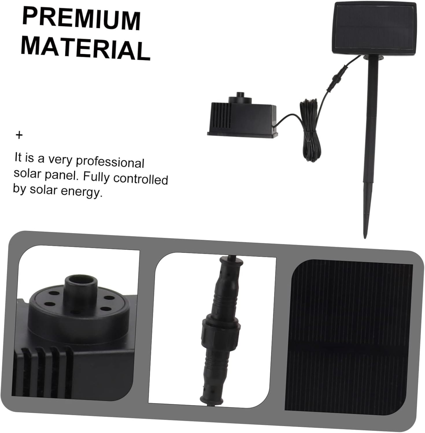 Outdoor Solar Fountain Kit Water Fountain Solar-powered Water Pump for Garden