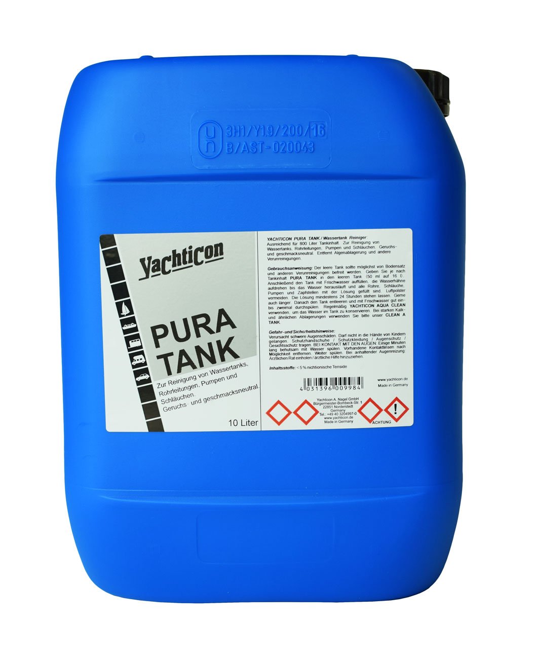 YachticonPura Chlorine Free Tank 10 Litres