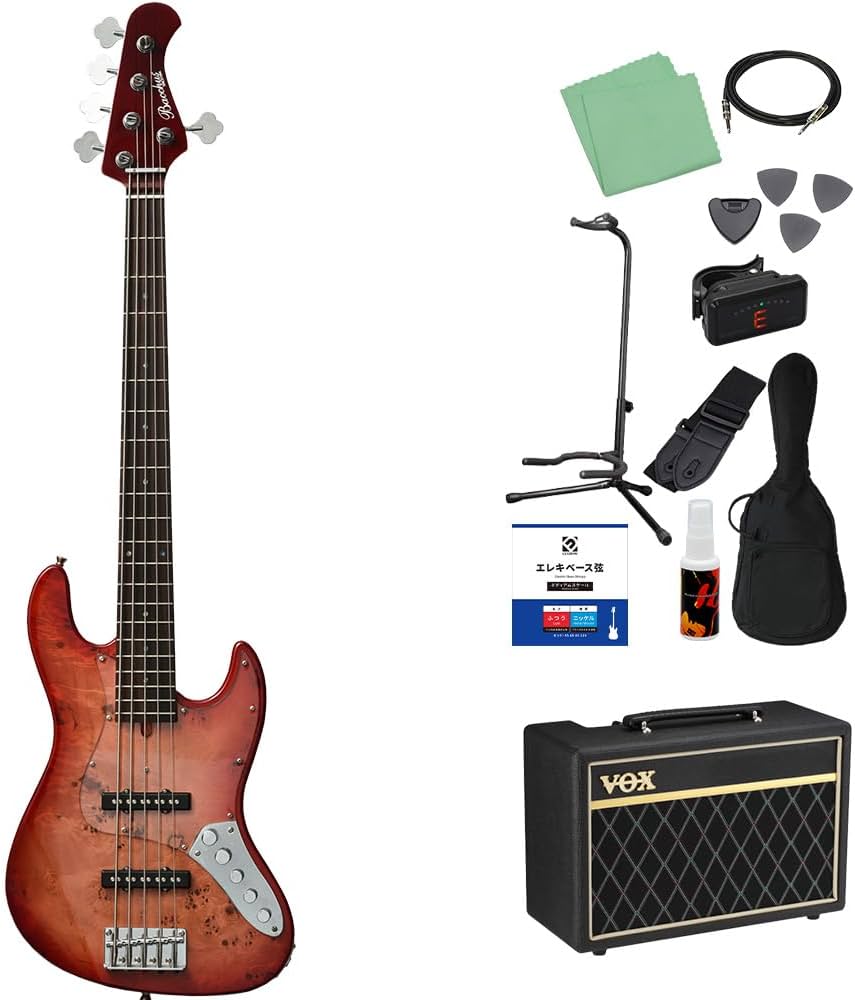 Amazon | Bacchus WJB5-BP/Act 5弦ベース初心者12点セット【VOXアンプ