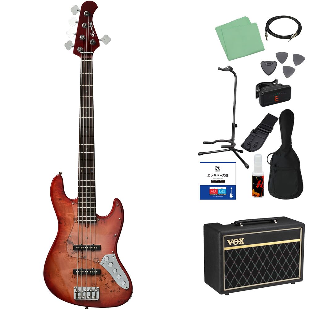Amazon | Bacchus WJB5-BP/Act 5弦ベース初心者12点セット【VOXアンプ