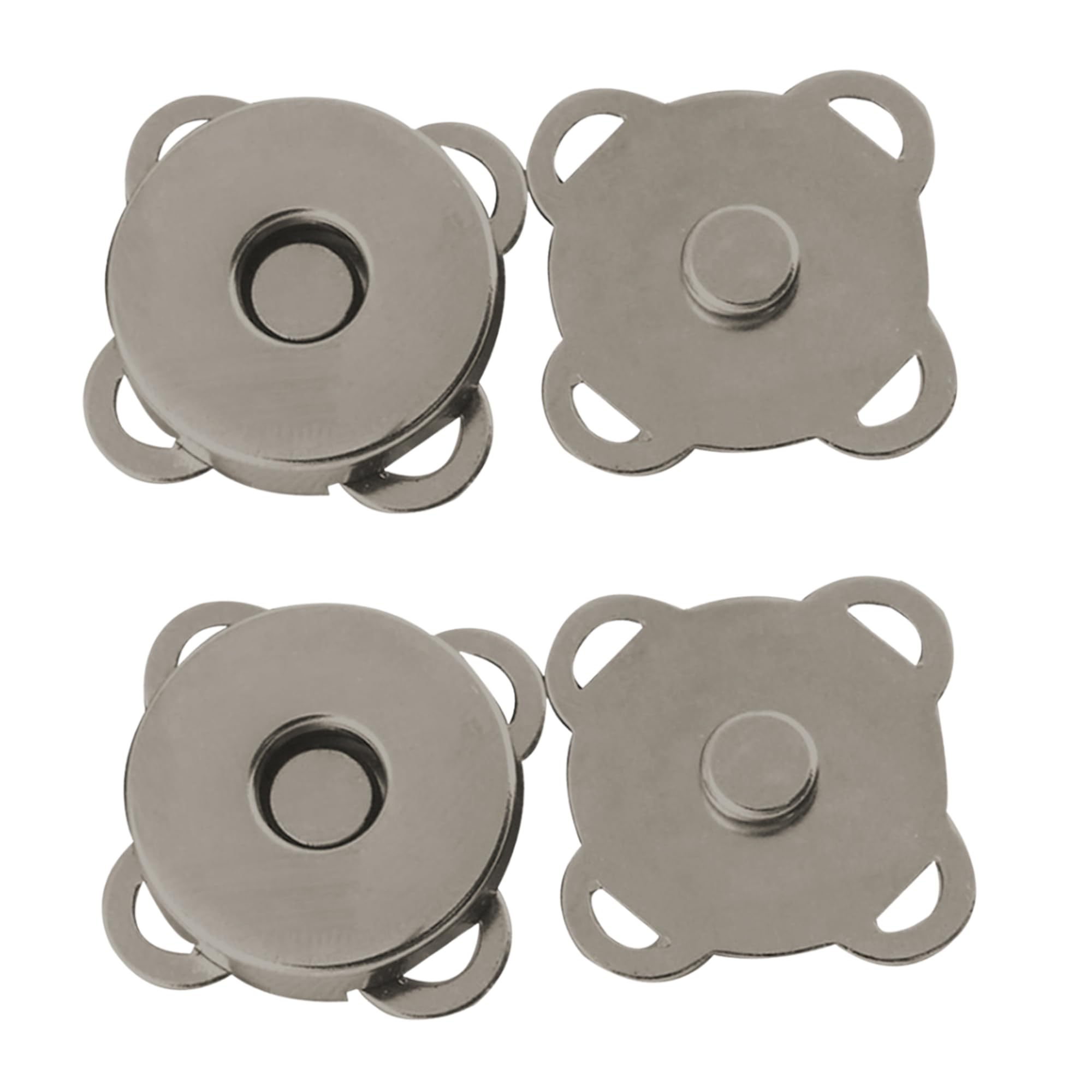 WedDecor 50pcs Gunmetal Black Magnetic Twist Turn Lock for Bags Round Snap Fastener Button Clasp Press Studs Sewing Accessory for Handbags, Purse Making, DIY Clothing, Leathercraft, Jacket, 14mm