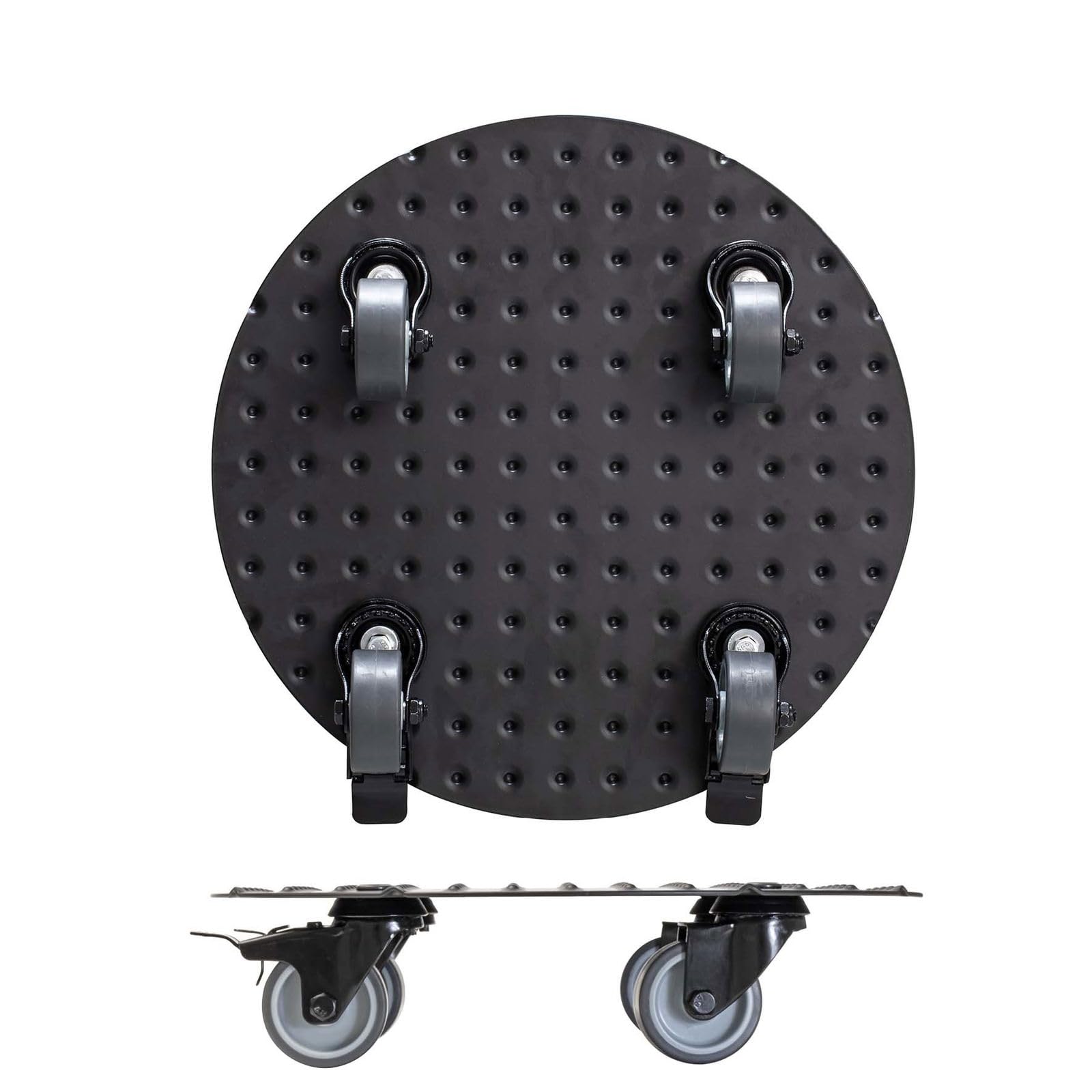 WAGNER Plantentrolley BUBBLE 38 x 6,5 cm I Bloementrolley voor binnen buiten I Containertrolley van gietijzer, leigrijs, met 2 onderbrekingen I Draagvermogen 75 kg - 20092001