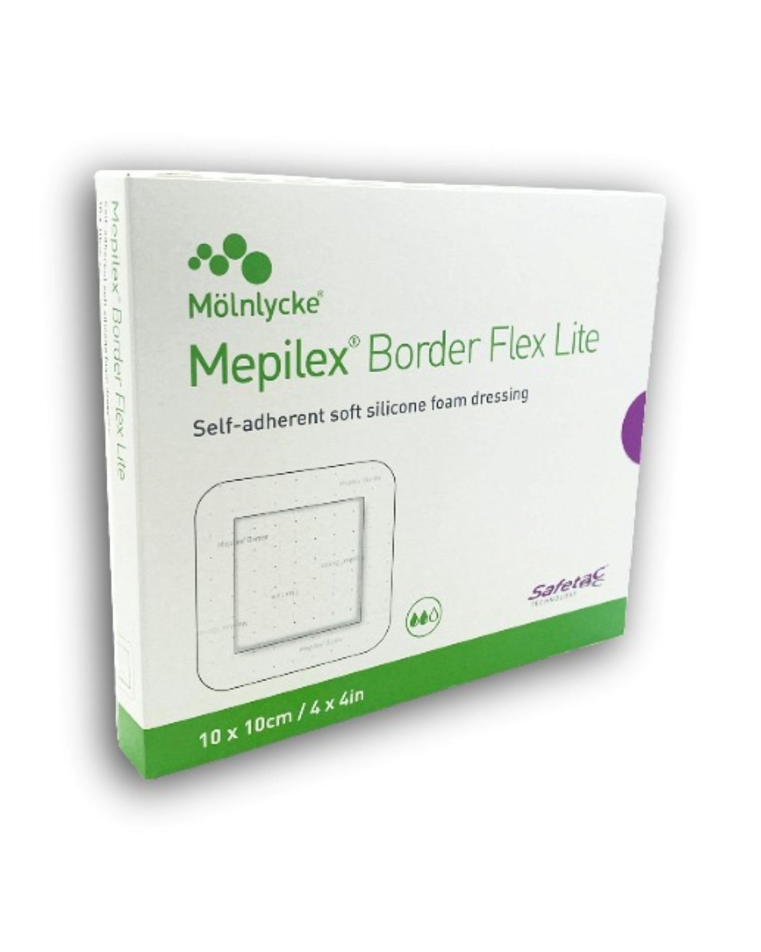 Border Flex Lite - Medicazione in schiuma, 10 x 10 cm, 5 pezzi