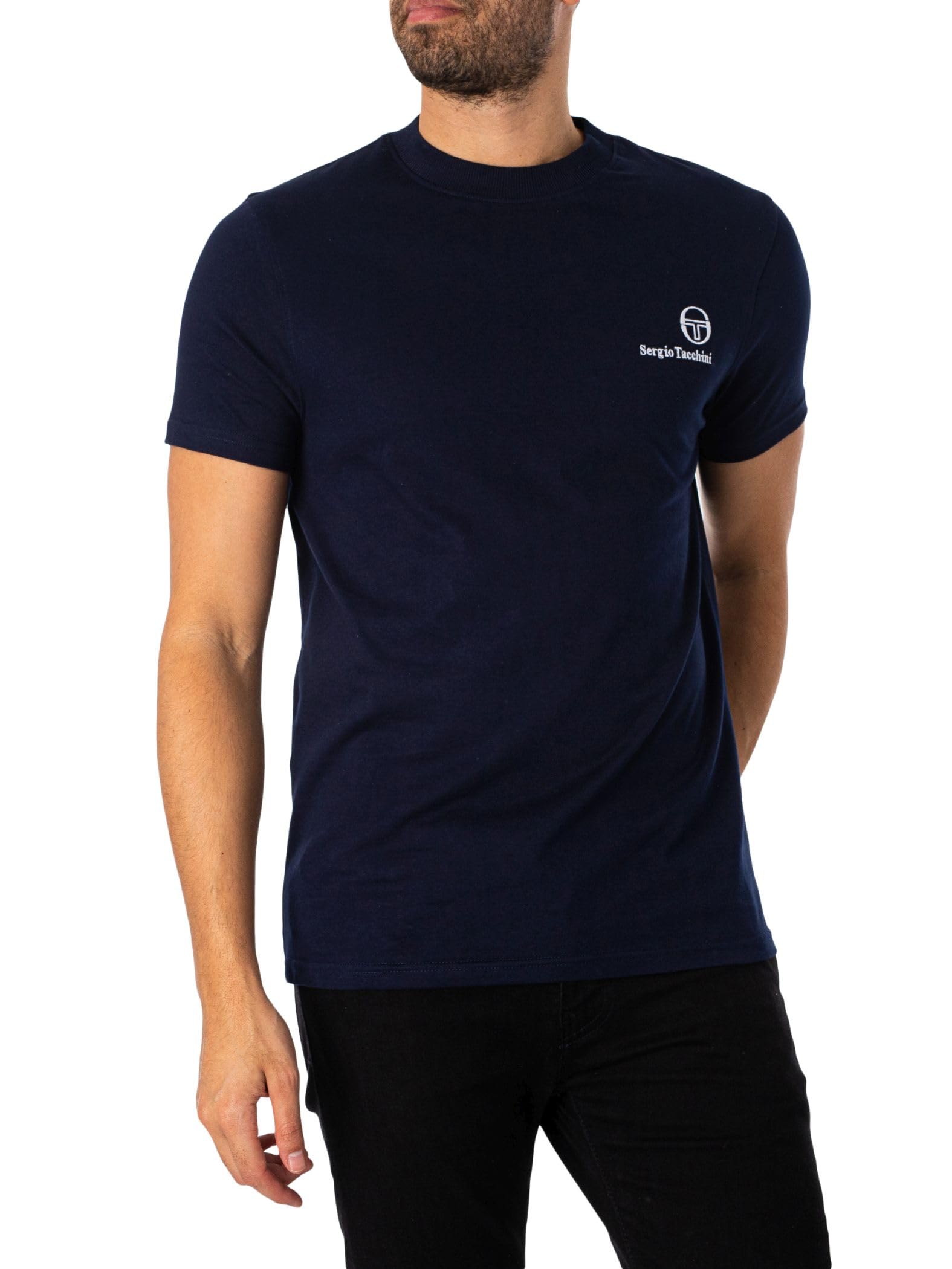 Sergio Tacchini Men's Maritime Blue Felton T-Shirt, Medium