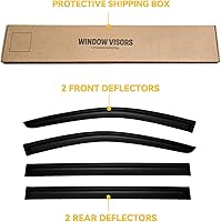 Vista 261 de Visera de ventana para Chevy Silverado 1500/GMC Sierra 1500/Avalanche/Suburban Crew Cab 2007-2013, protectores de lluvia, deflector de ventilación