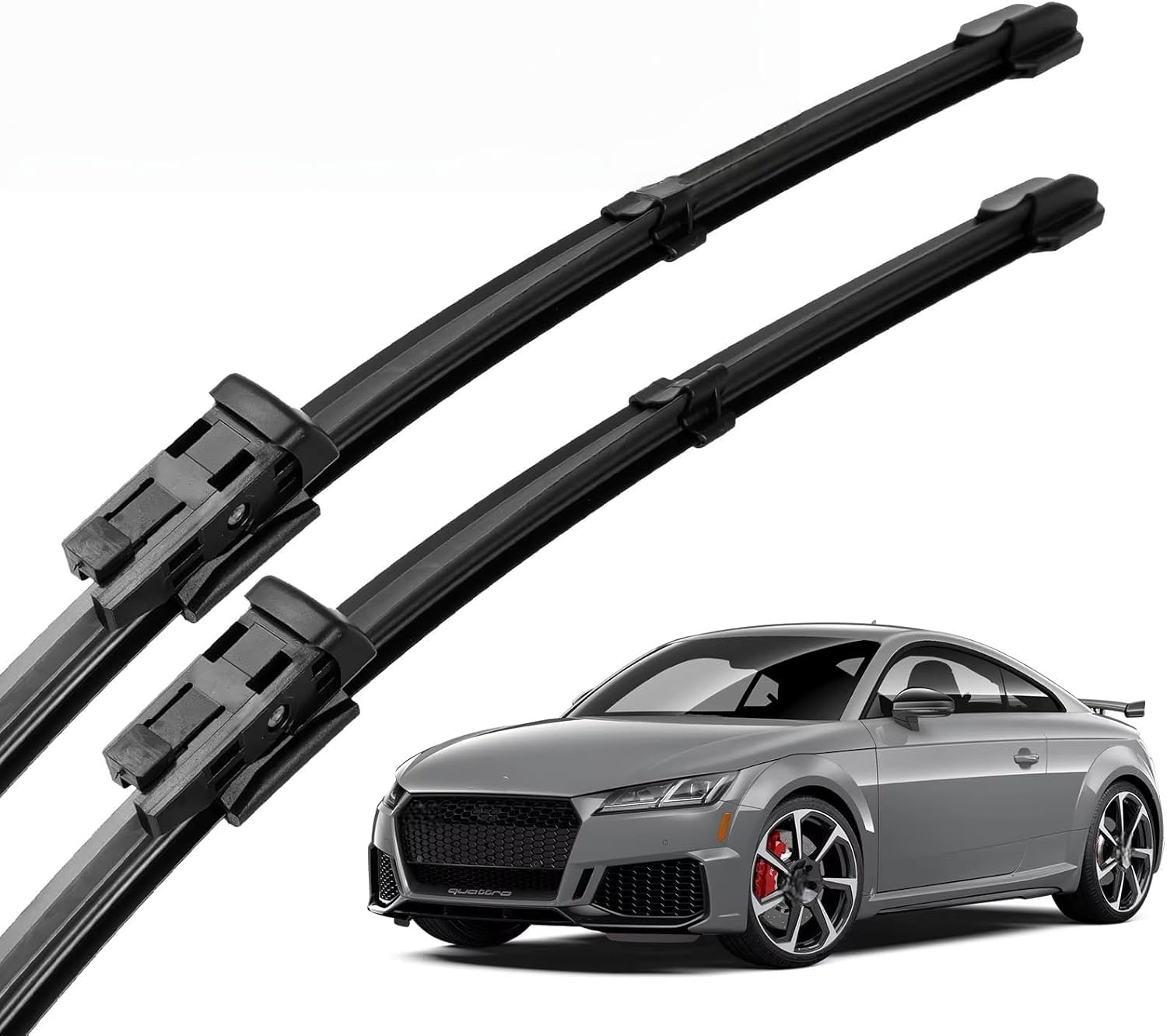 liufangfc Front Windscreen Beam Wipers for Audi TT MK3 2014-2023 24"+21", Set of 2 Replacement Blades with Pre-assembled Adapter, Only for Right-Hand Drive (UK)