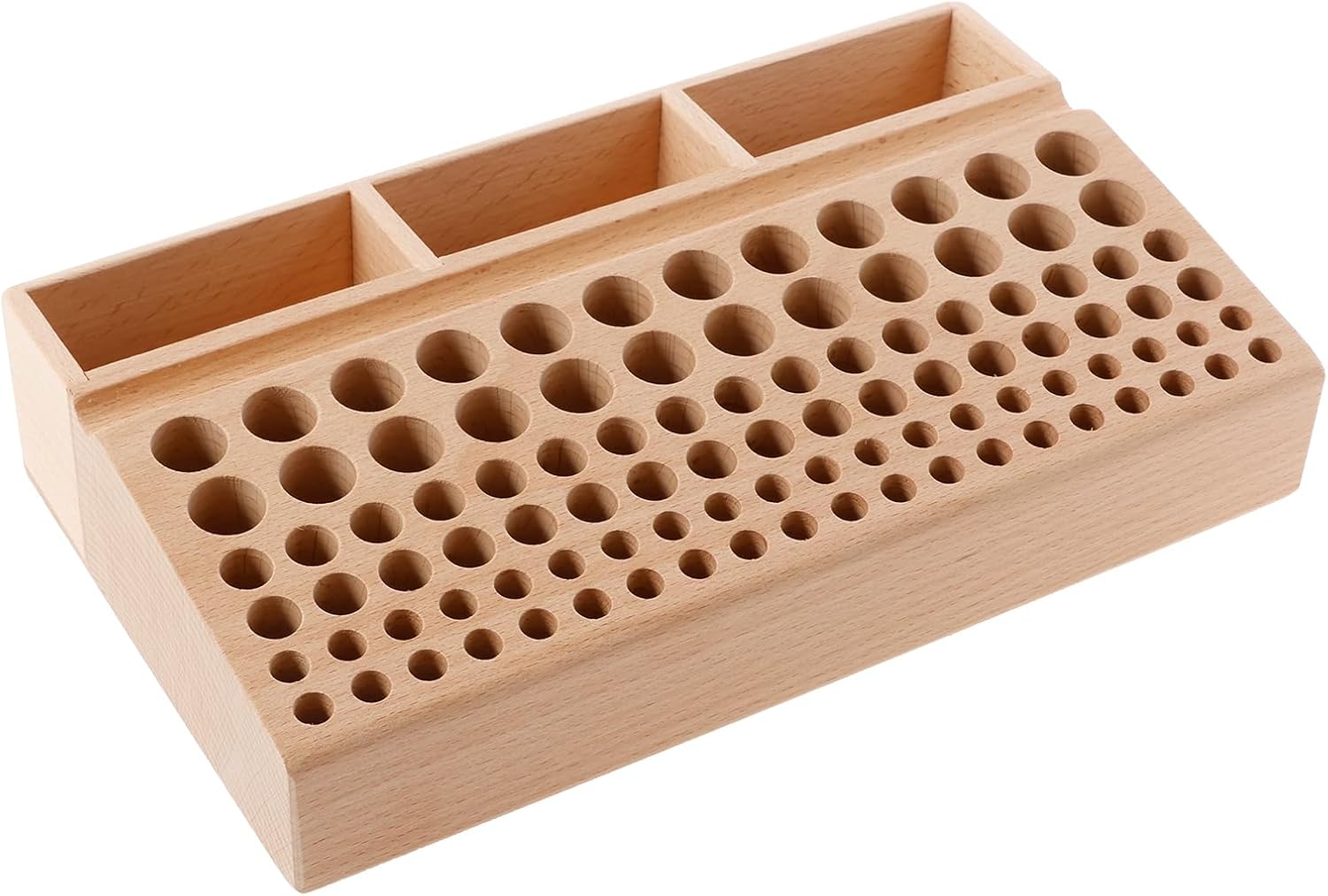 Leather Craft Tool Holder, 98 Holes Professional Leather Craft Tool Holder with 3 Slots Large Capacity Leather Working Tool Holder, Leathercraft Stand Organizer for Hole Punch Leather Tools