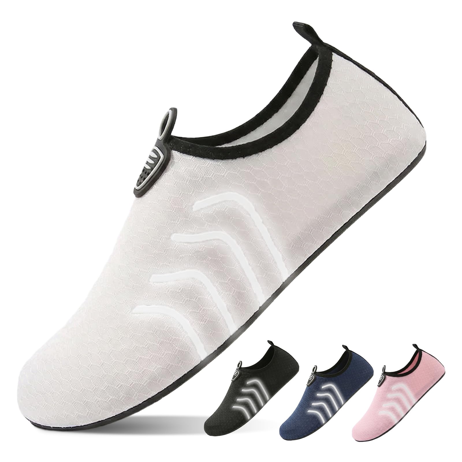 Scarpe da acqua con riflettenti, da spiaggia, leggere, a piedi nudi, ad asciugatura rapida, traspiranti, per donne e uomini, surf, corsa, guida, piscina, yoga