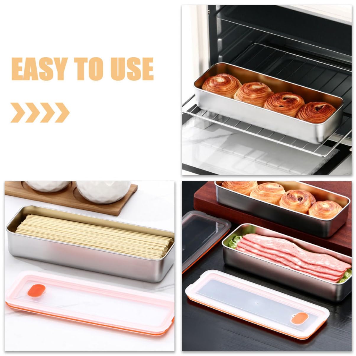 Ciieeo 5 Recipientes Grandes Para Guardar Tocino En El Frigorífico Tapa De Plástico Herméticos Para Guardar Queso Y Organizador De Nevera.