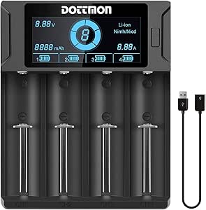 Caricabatterie Intelligente USB Per Batterie 21700, 18650, 26650 - Display LCD, Protezione Multivoltaggio, Ricarica Sicura - Foto 8