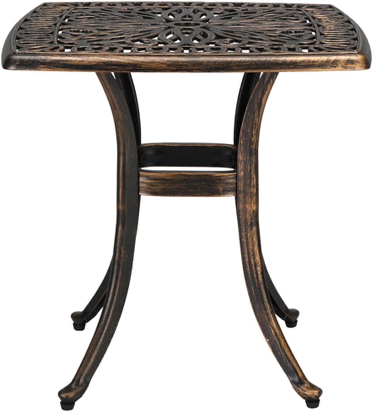 21.3 inch Square Garden cast Aluminum Table Afternoon Tea Table Small Wine Table Bronze