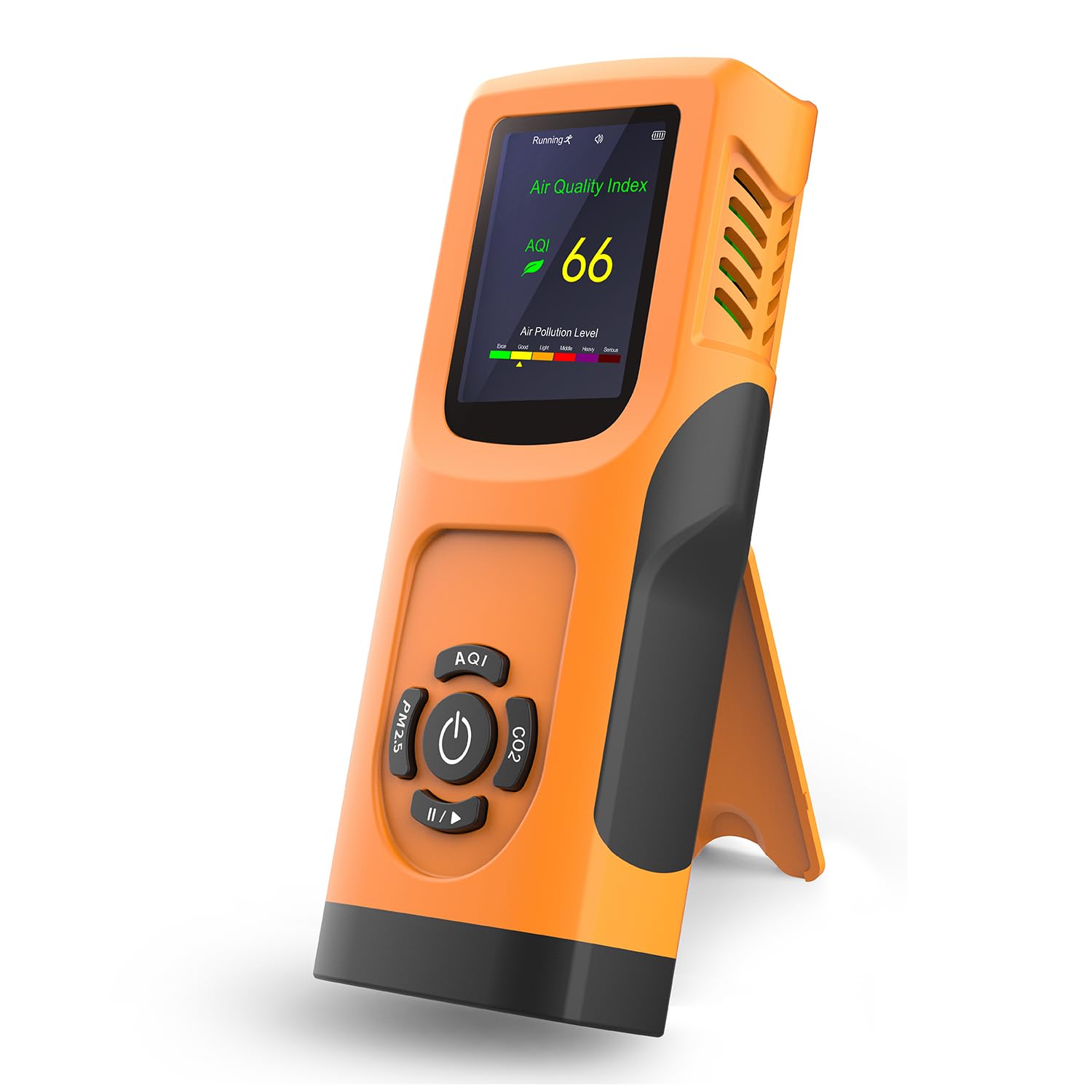 6-in-1 Air Quality Monitor Indoor Air Quality Detector CO2 PM2.5 PM10 HCHO TVOC Meter AQI Tester for Cars,Homes,Schools,Offices