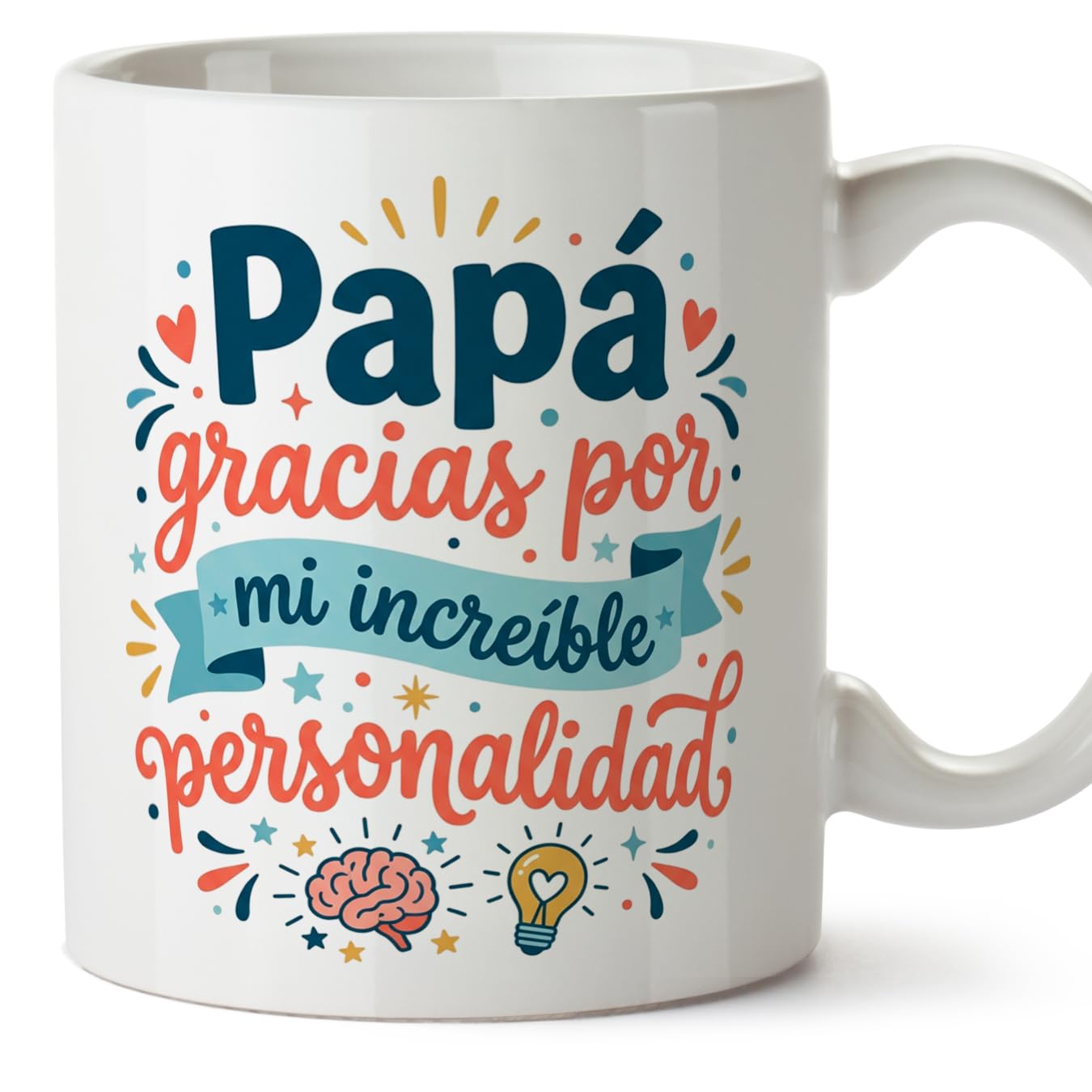 MUGFFINS Taza mamá con frase Para el mundo eres una madre pero para la familia eres el mundo en Español | regalo madre | 330 Ml 11 oz | Idea original para regalar | progenitores v1 — view 100