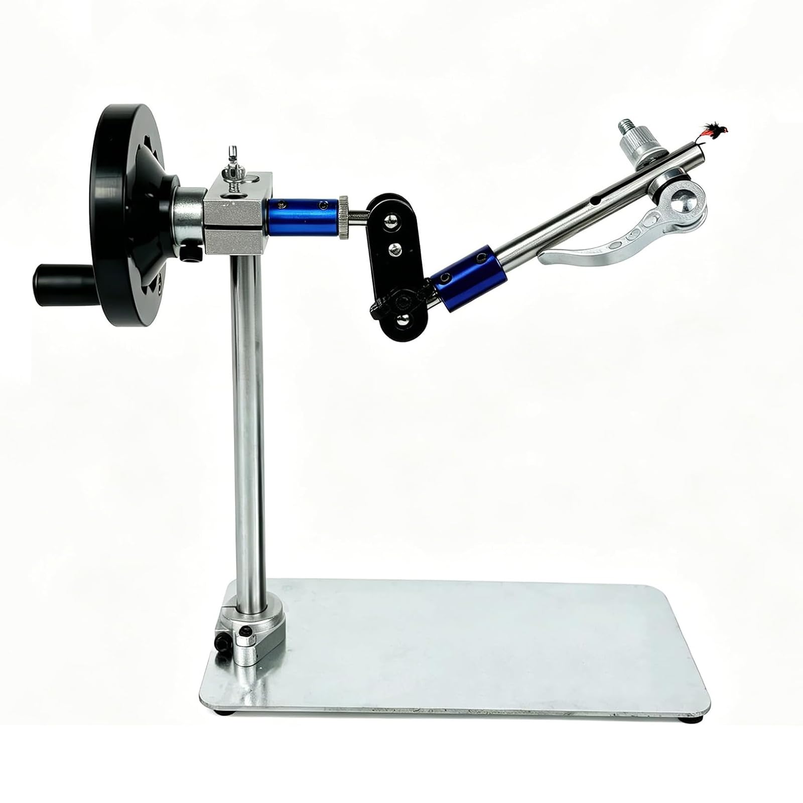 Morsa Rotante per Il Montaggio di Mosche da Pesca, Attrezzo con Ganascia in Acciaio Inox Girevole(1,3 Mm / 2,5 Mm), Inclinazione E Altezza Regolabili, per Ami di Piccole E 2.5mm