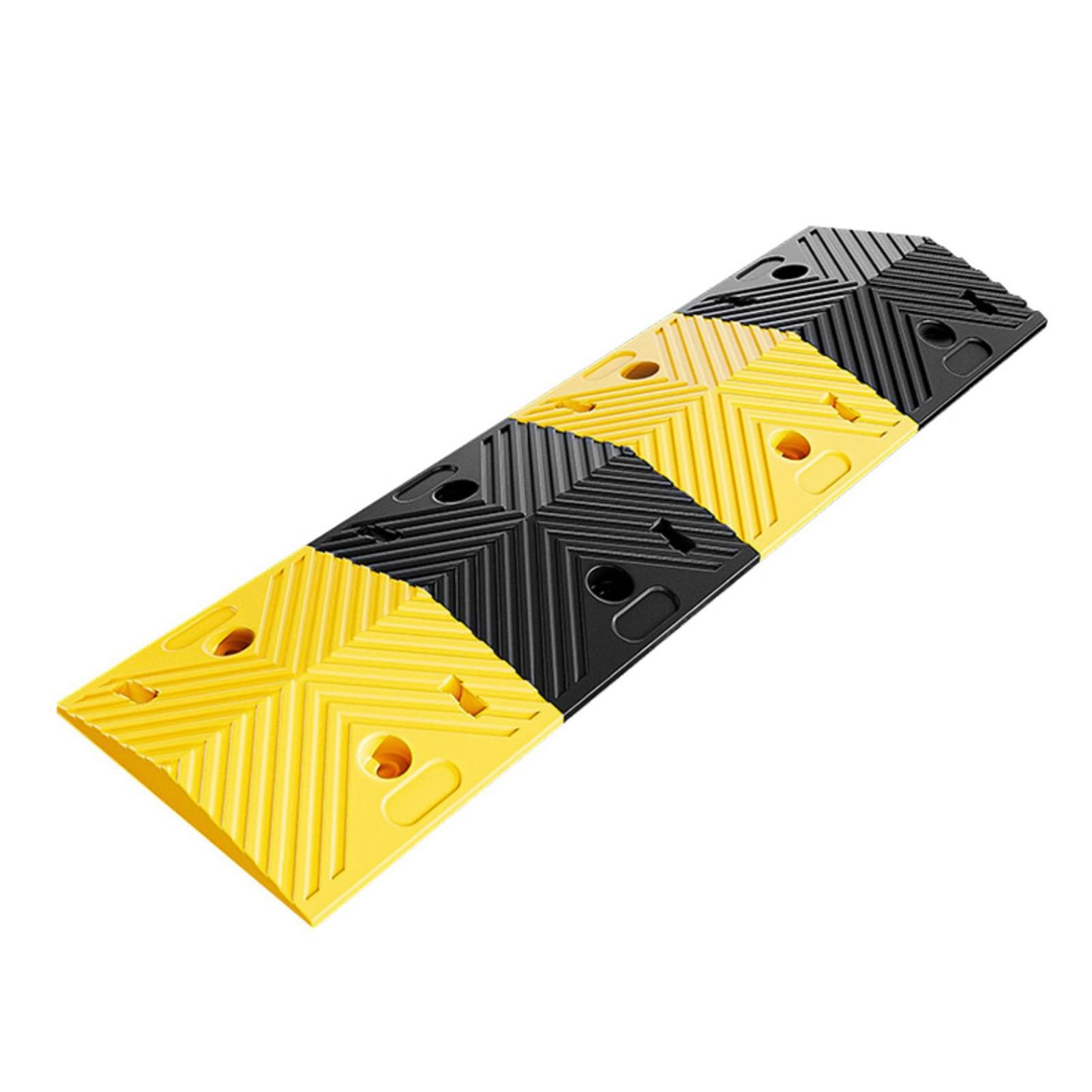 TYYCKJ Rubber Speed Bump, Modular Traffic Calming Hump, Heavy Duty Driveway Safety Ramp for Parking Lots & Roads