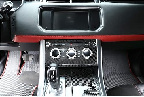 Miniatura 3 de YIWANG - Cubierta de fibra de carbono para panel de aire acondicionado del centro del coche, 1 unidad, para Land Rover Range Rover Sport 2014-2017