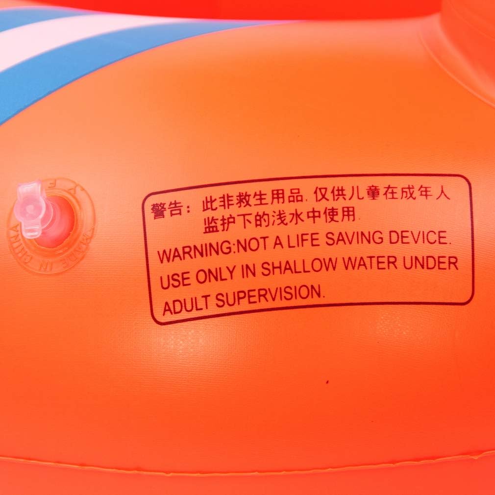 La Vogue Unisex Baby Cartoon Swimming Pool Float with Canopy Inflatable Flounder Pool Seat Float Swim Rings for Age of 1-4 Years : Toys & Games