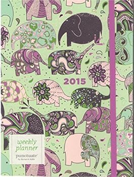 Calendar 2015 Weekly Planner Elephant Train Flexi 6x8 Book