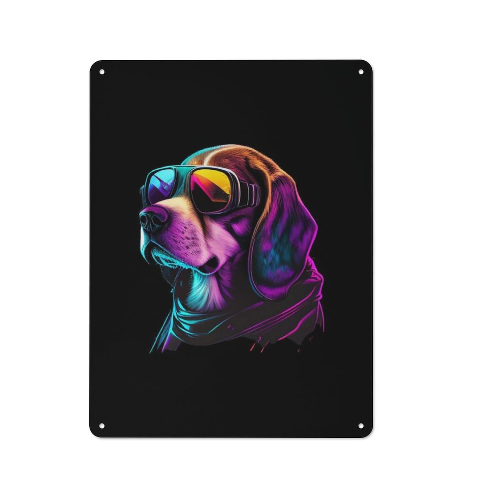Junmoney Beagle Vintage Metal Sign 40X30cm For Pub Or Café, For Collectors Of Vintage Metal Wall Decor
