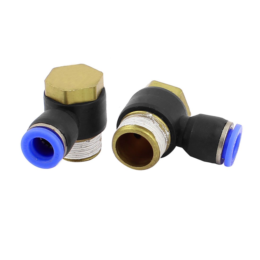 Racores a Contera de 10 mm Sourcingmap con conector neumático macho 1/2PT 90 grados codo para tubo